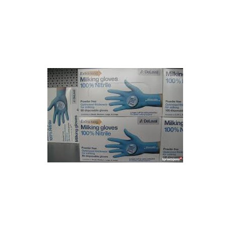 Rękawiczki nitrylowe przedłużane do doju DeLaval - XL
